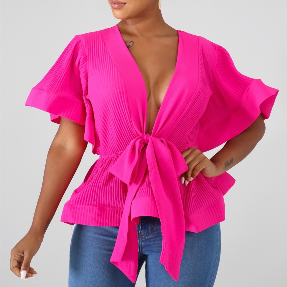 Marie Pleated Swirled Top